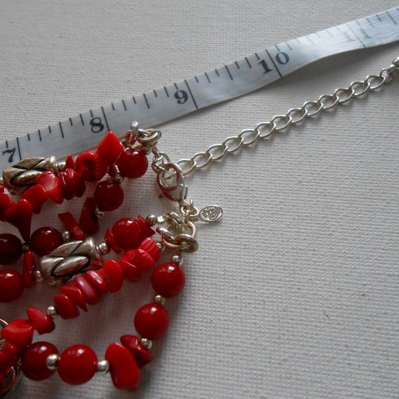 Firecracker Red Necklace and Bracelet Set - Picture 4 of 6
